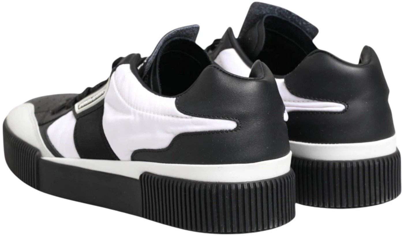Dolce & Gabbana Black White MIAMI Low Top Men Sneakers Shoes