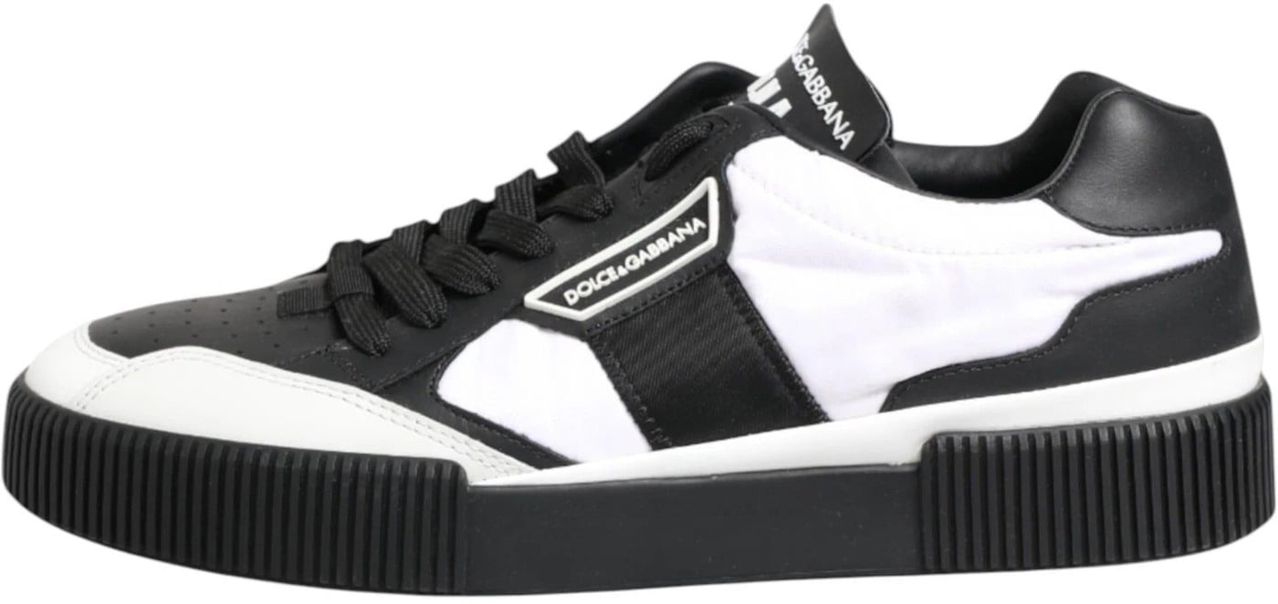 Dolce & Gabbana Black White MIAMI Low Top Men Sneakers Shoes