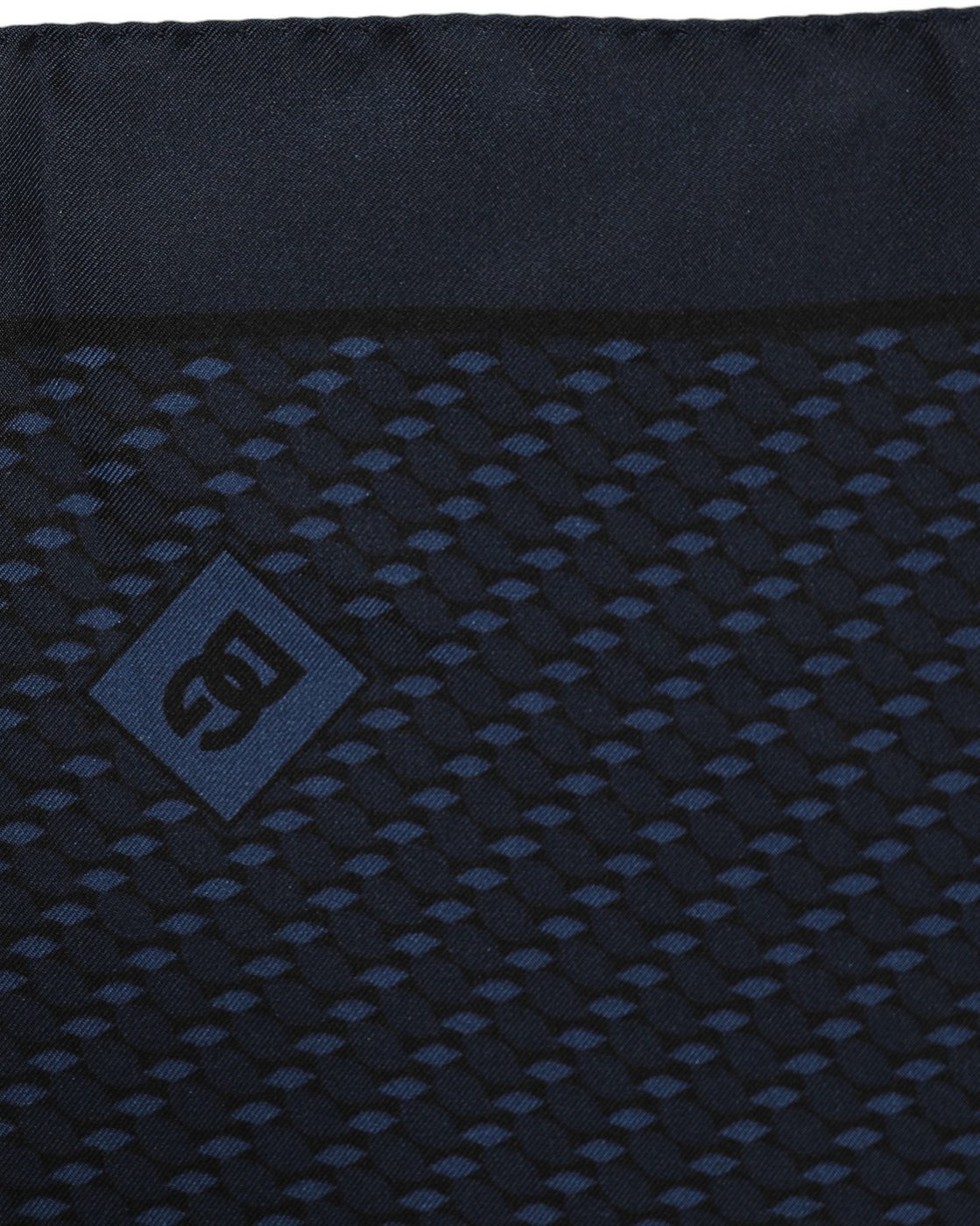Dolce & Gabbana Dark Blue Silk Pocket Square Foulard Scarf