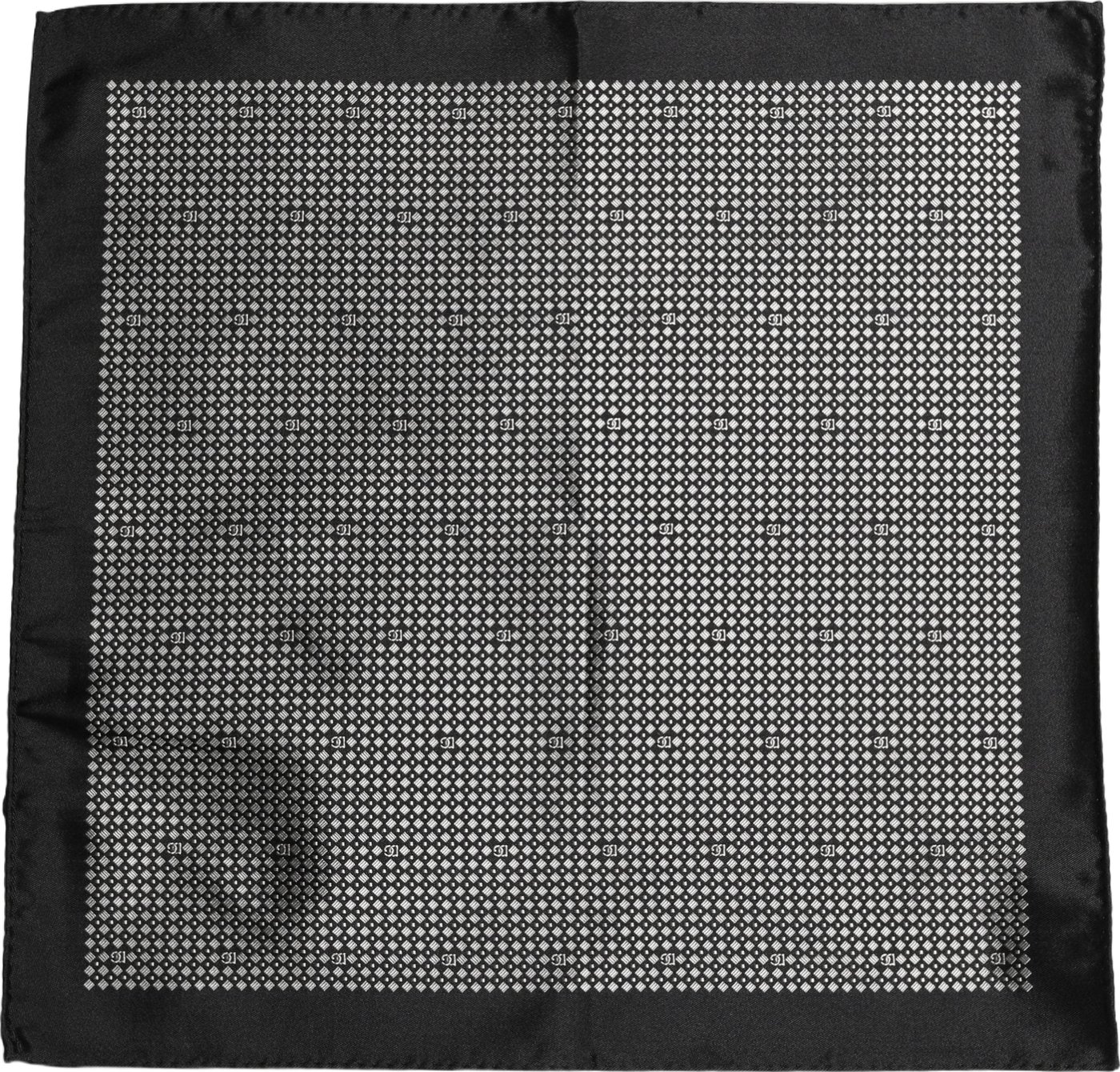 Dolce & Gabbana Black White Patterned Pocket Square Scarf