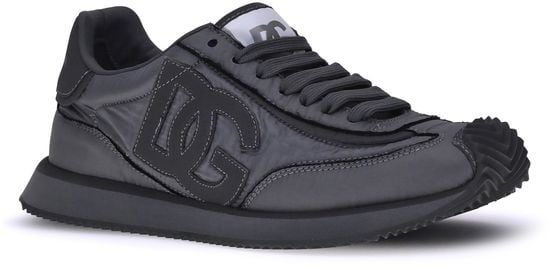 Dolce & Gabbana Black Polyester Athletic Sneakers