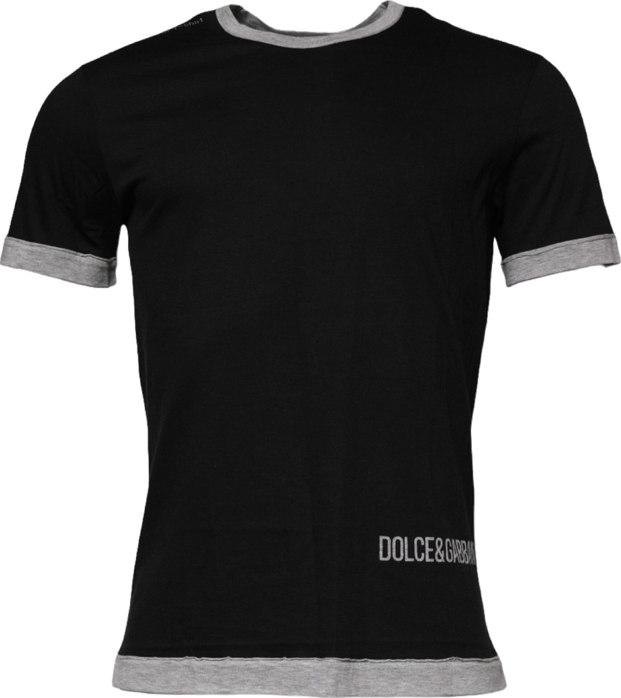 Dolce & Gabbana Black Cotton T-Shirt