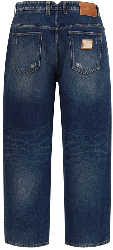 Dolce & Gabbana Blue Cotton Relaxed Fit Jeans