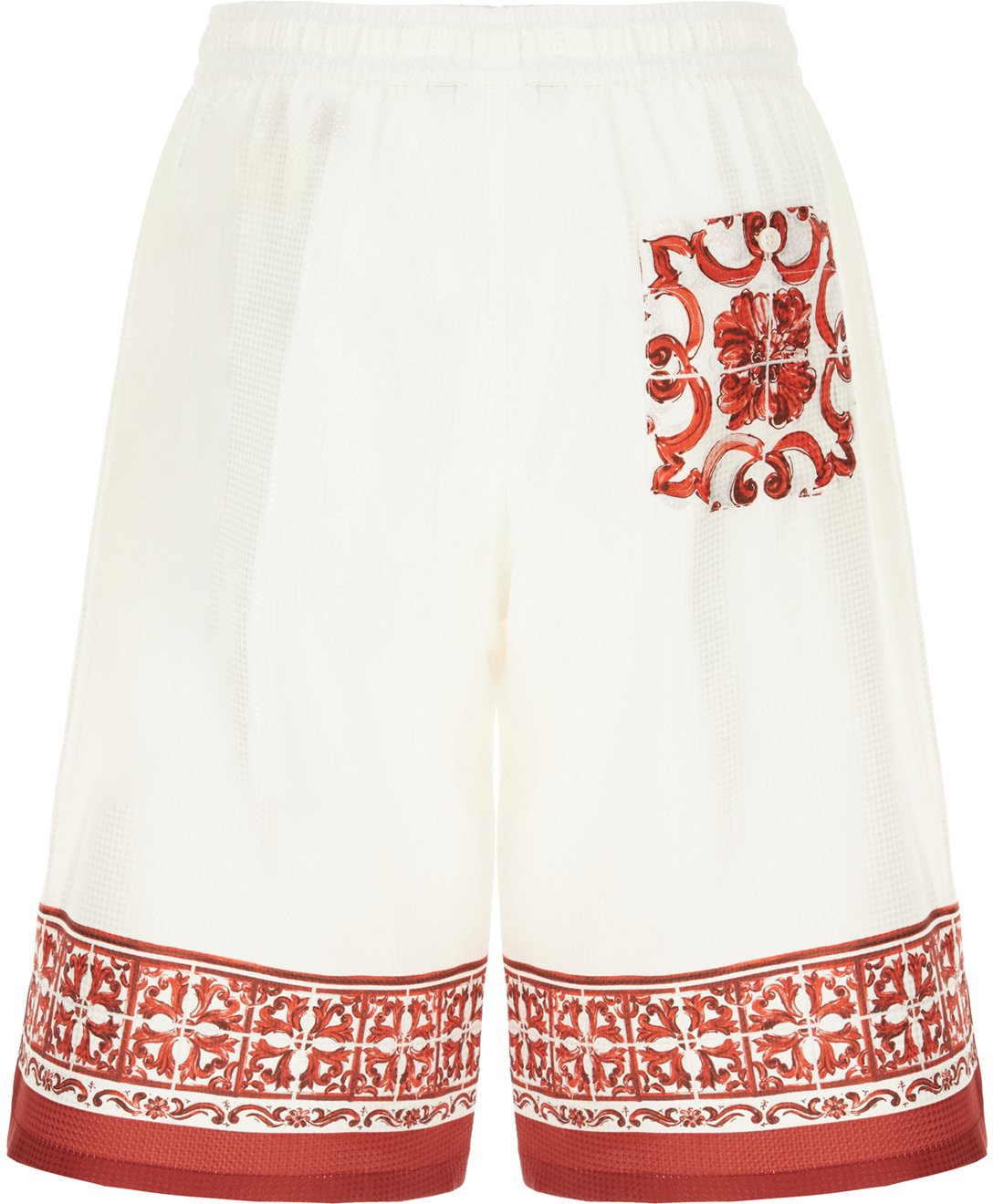Dolce & Gabbana Printed silk bermuda shorts