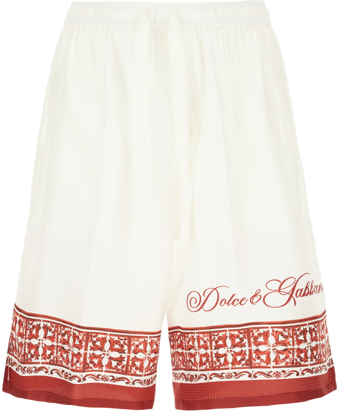 Dolce & Gabbana Printed silk bermuda shorts