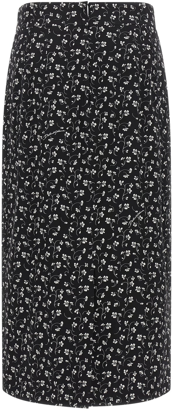 Dolce & Gabbana Bicolor Silk Midi Skirt