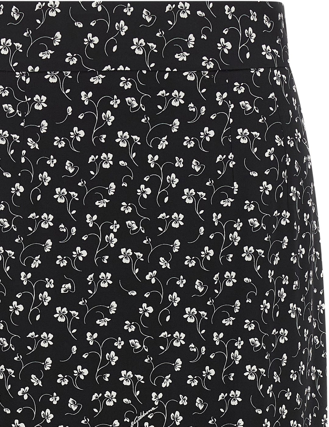 Dolce & Gabbana Bicolor Silk Midi Skirt