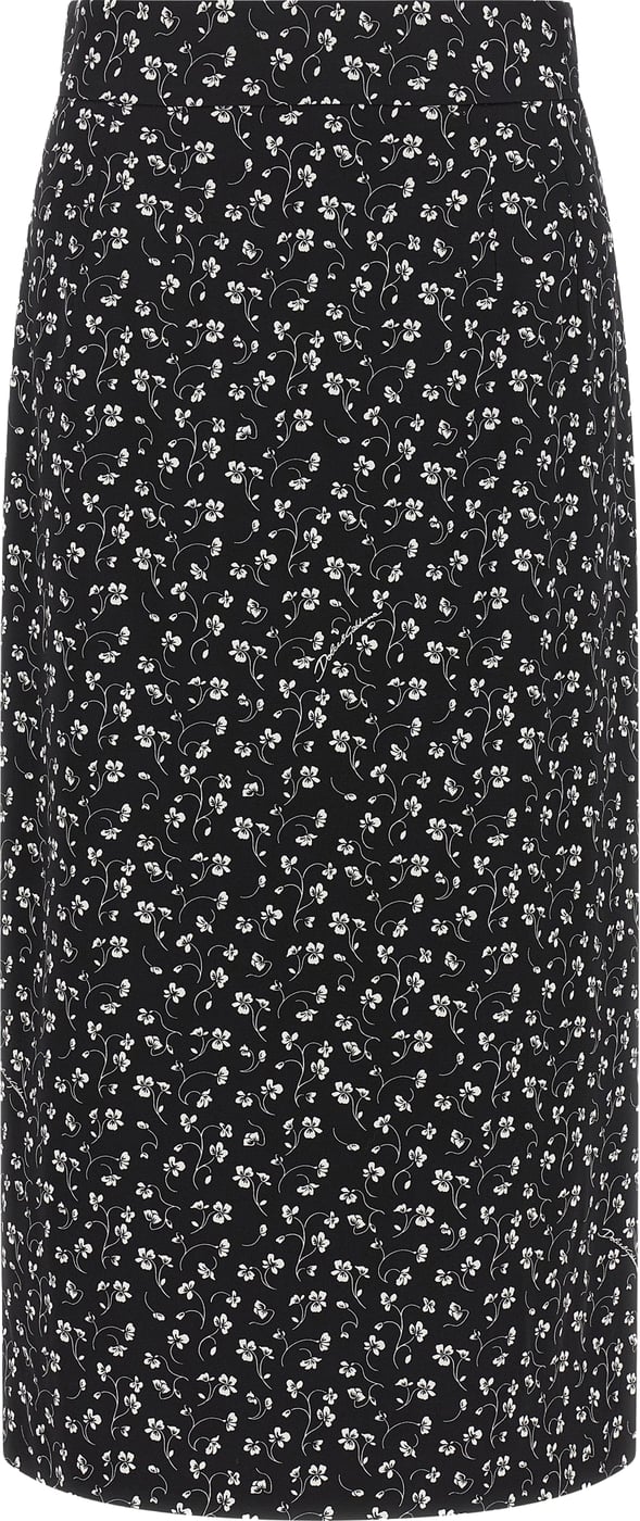Dolce & Gabbana Bicolor Silk Midi Skirt