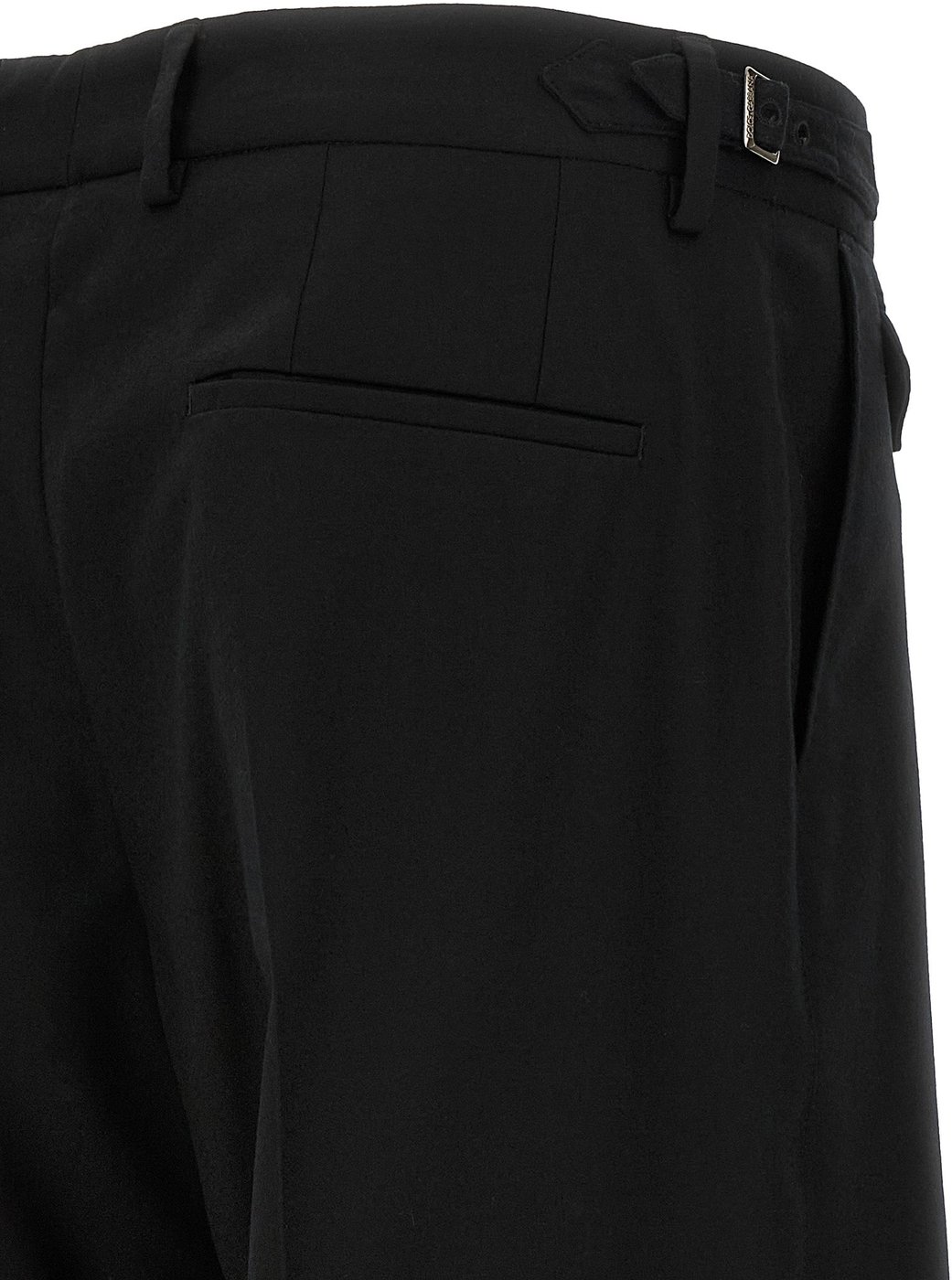 Dolce & Gabbana Black Virgin Wool Dress Pants