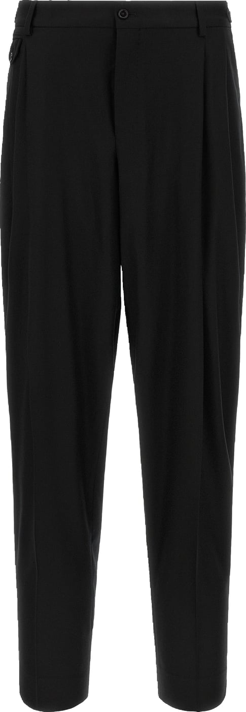 Dolce & Gabbana Black Virgin Wool Dress Pants