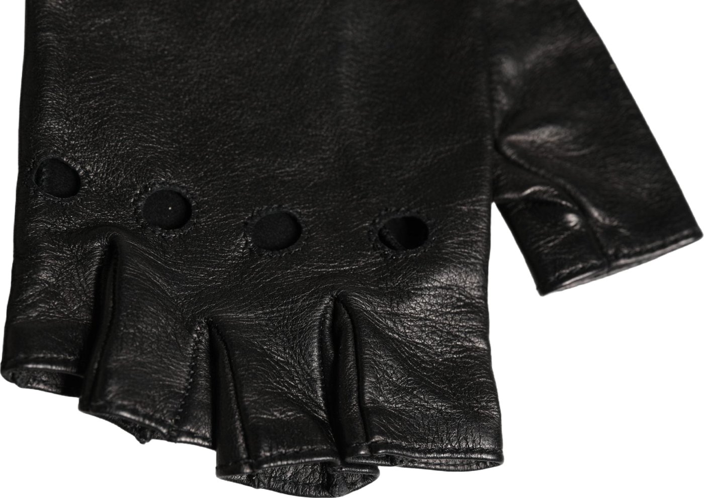 Dolce & Gabbana Black Embellished Wrist Length Fingerless Gloves