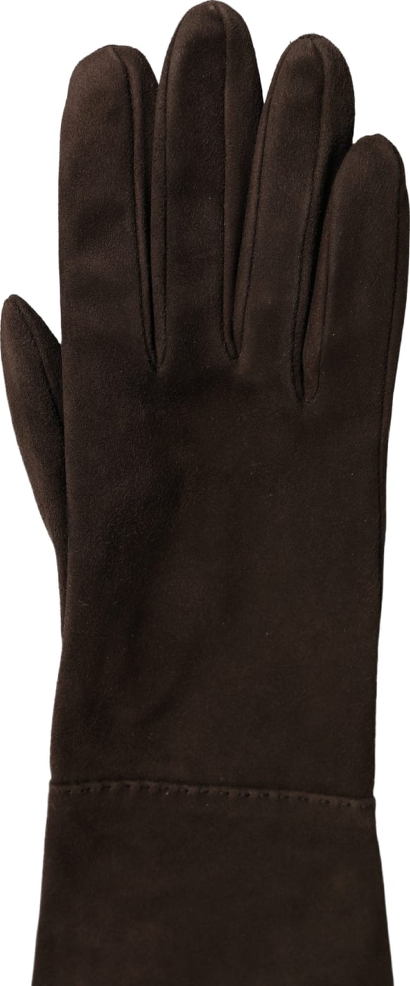 Dolce & Gabbana Brown Genuine Leather Suede Elbow Length Gloves
