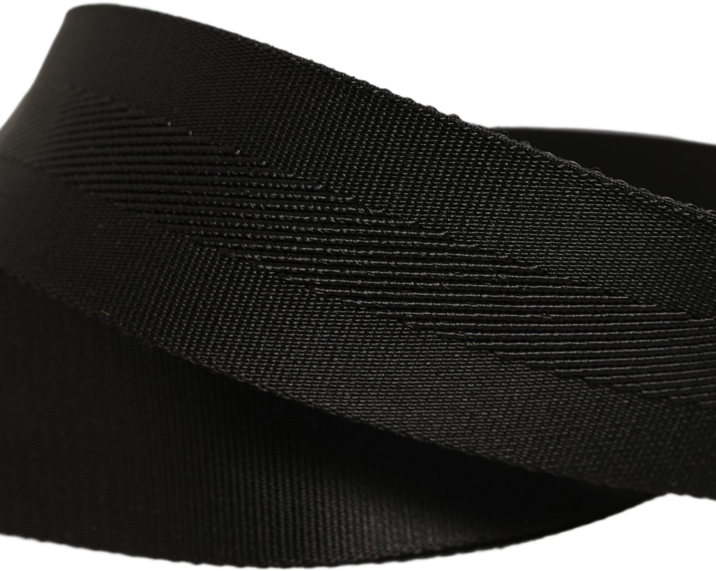 Dolce & Gabbana Men Black Fabric Strap Logo Metal Buckle Belt