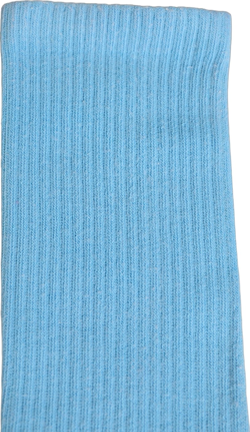 Dolce & Gabbana Light Blue Cotton Ribbed Mid Calf Accessory Socks