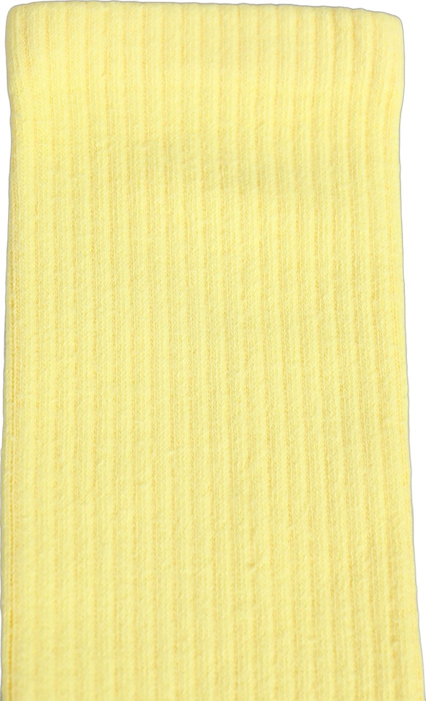 Dolce & Gabbana Yellow Cotton Ribbed Mid Calf Women Accessory Socks