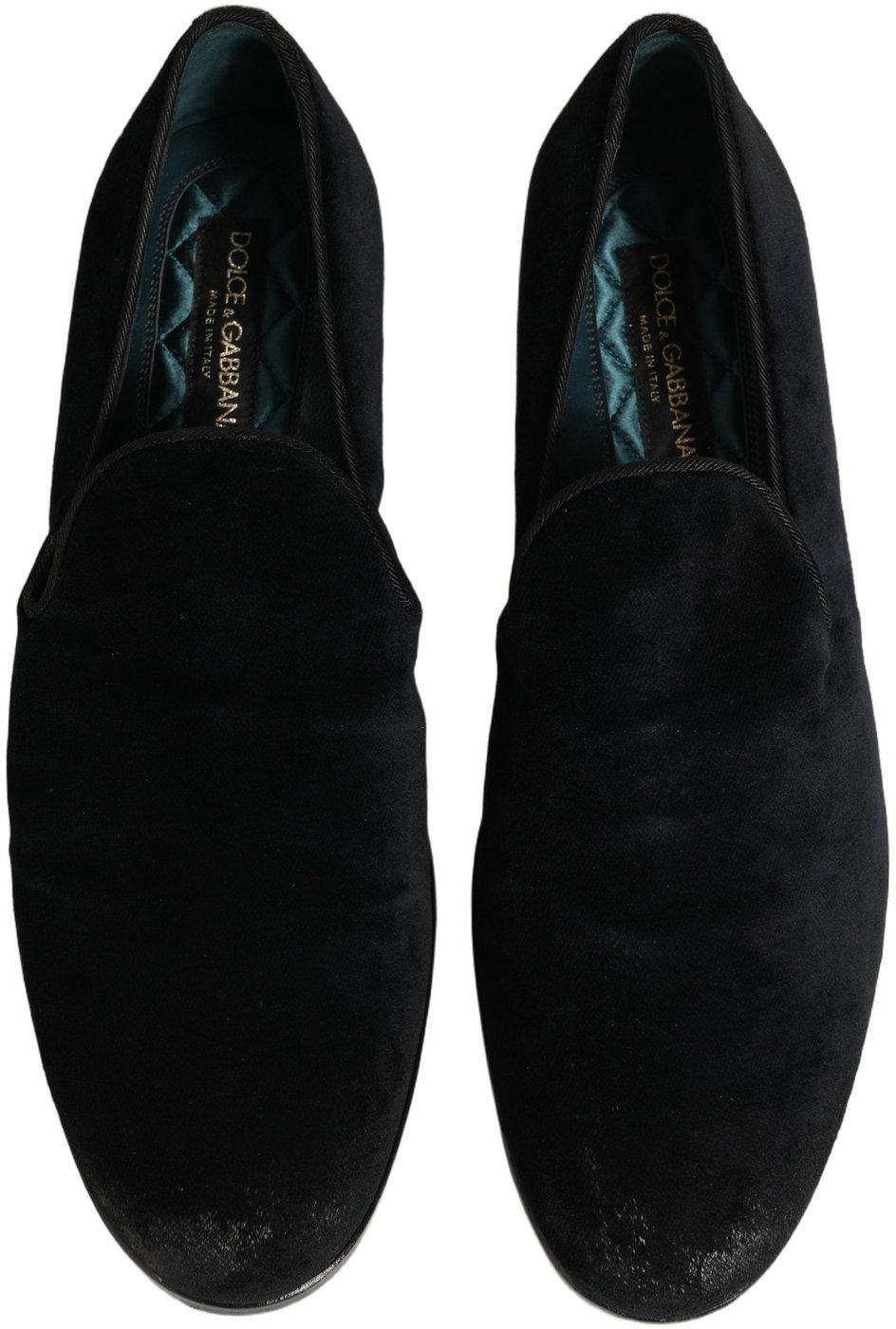 Dolce & Gabbana Black Suede Slip On Slippers Loafers Shoes