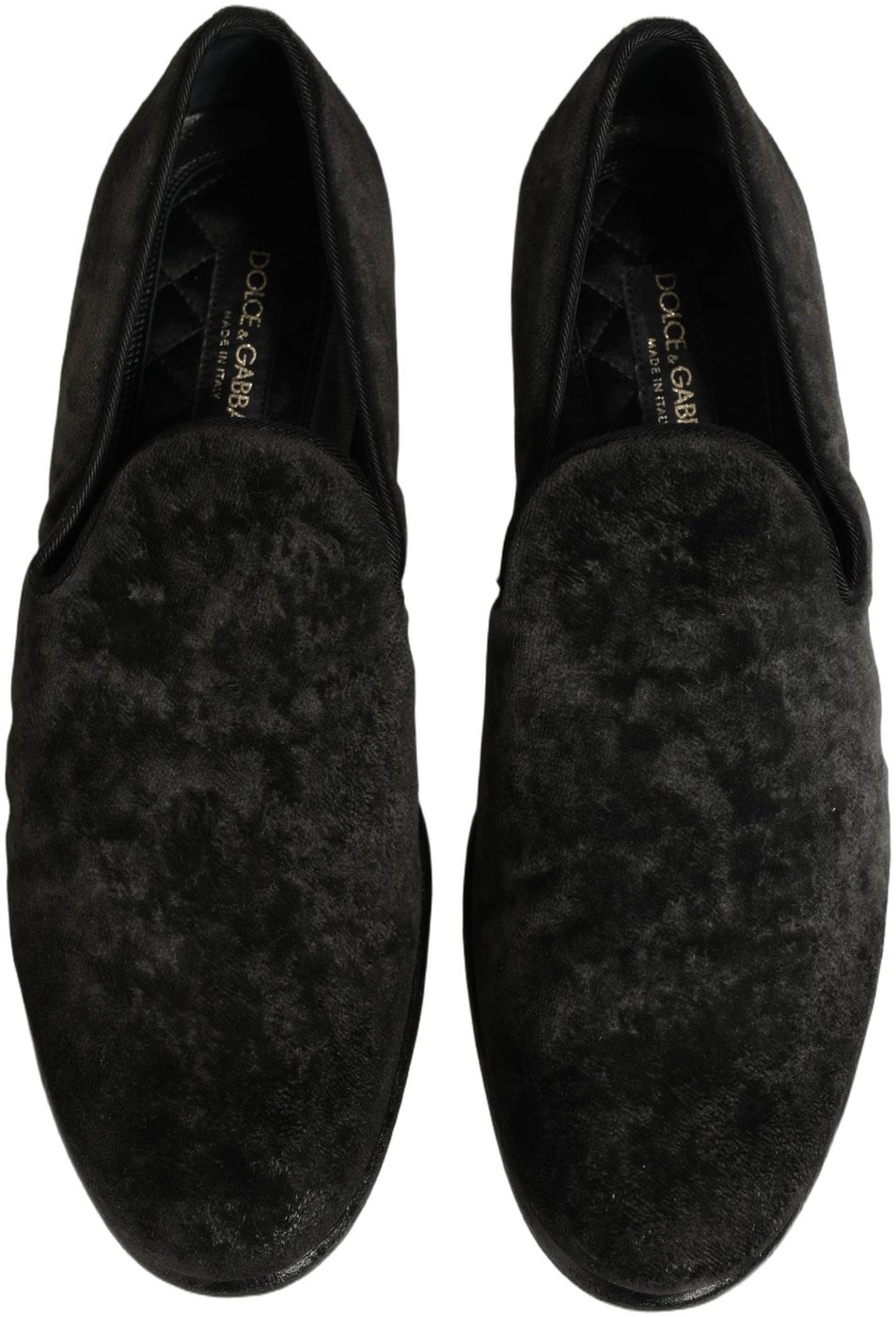 Dolce & Gabbana Black Suede Slip On Men Slippers Loafers Shoes