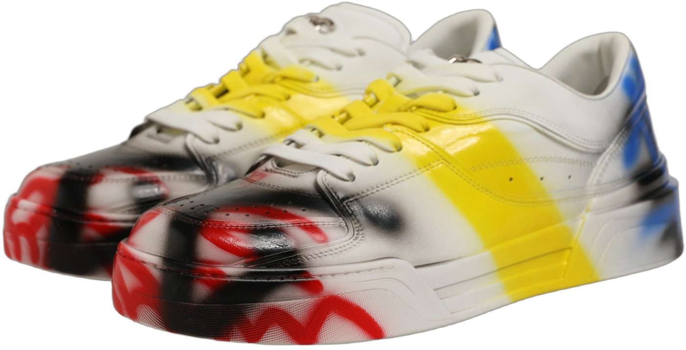 Dolce & Gabbana Multicolor New Roma Paint Sneakers Men Shoes