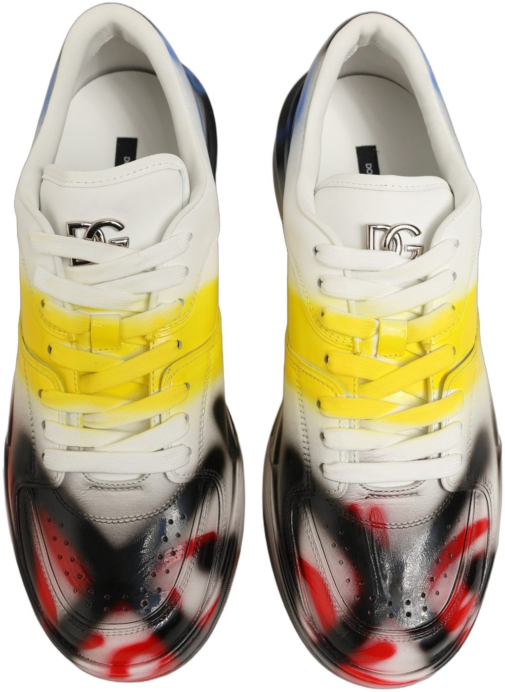 Dolce & Gabbana Multicolor New Roma Paint Sneakers Men Shoes