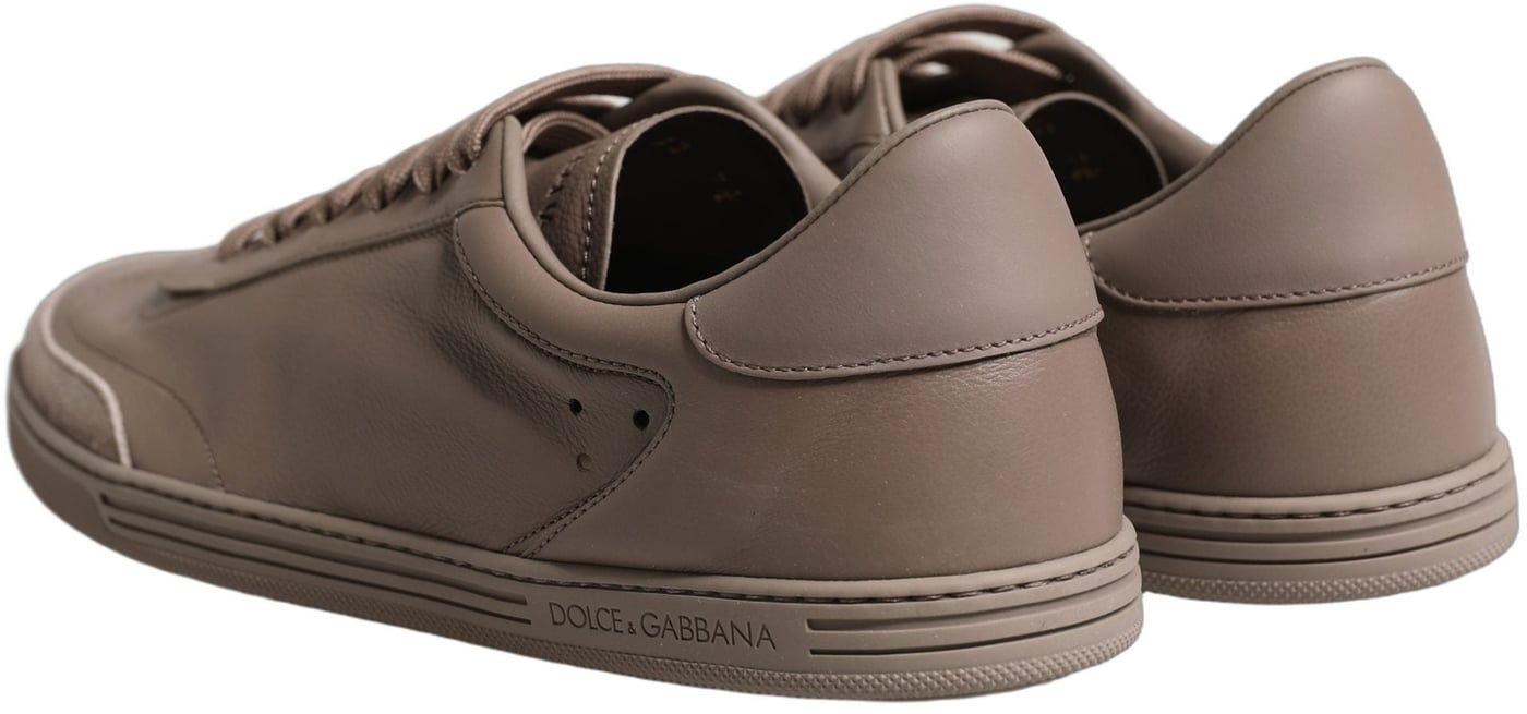 Dolce & Gabbana Taupe Saint Tropez Low Top Sneakers Shoes