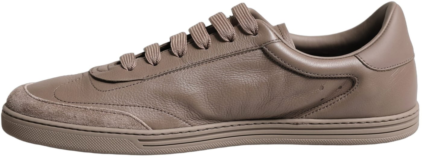 Dolce & Gabbana Taupe Saint Tropez Low Top Sneakers Shoes