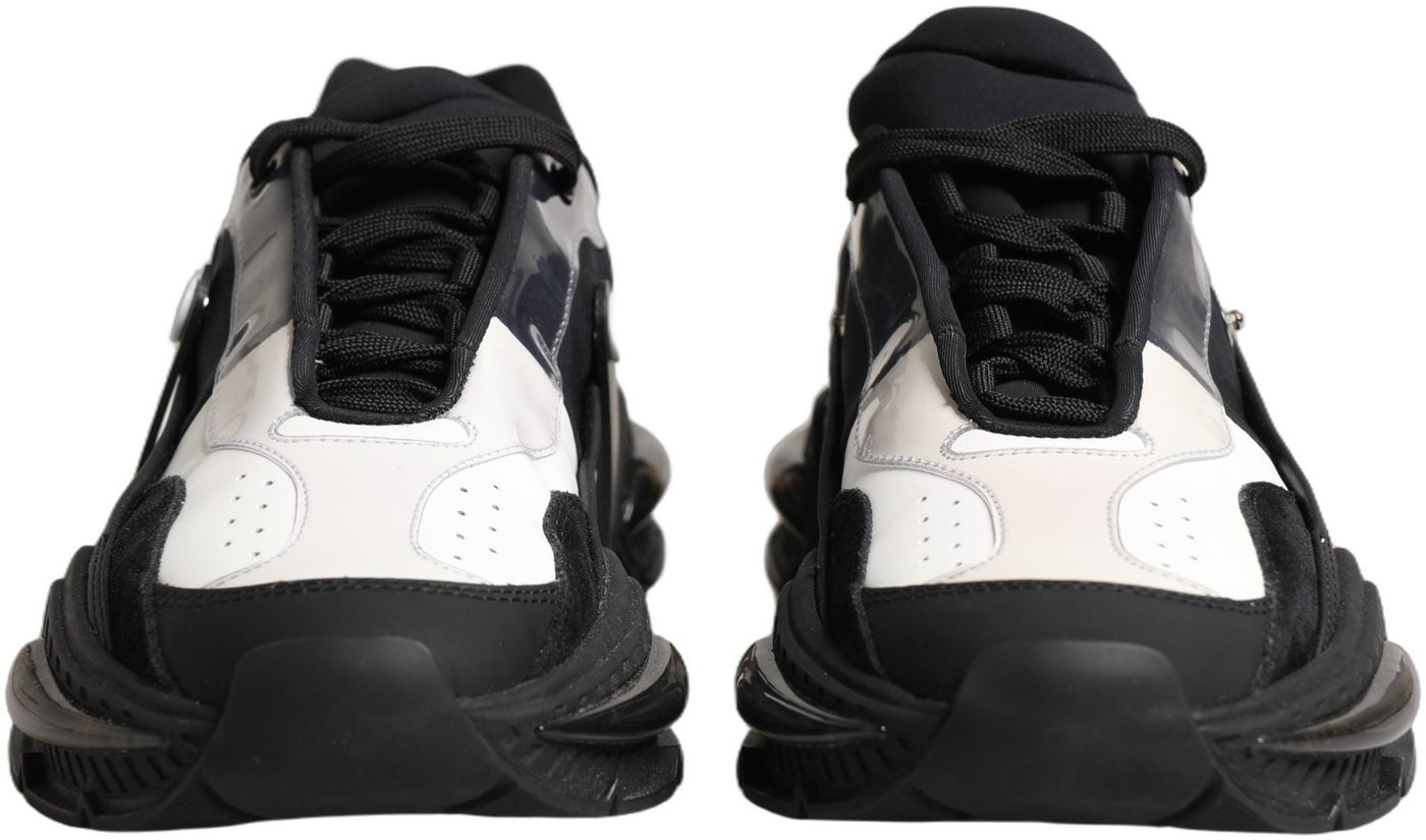 Dolce & Gabbana White Black Logo Airmaster Men Sneakers Shoes