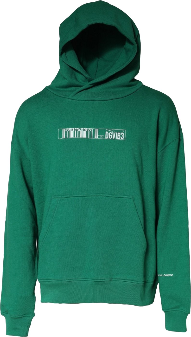 Dolce & Gabbana Green DGVIB3 Cotton Hoodie Sweatshirt Sweater