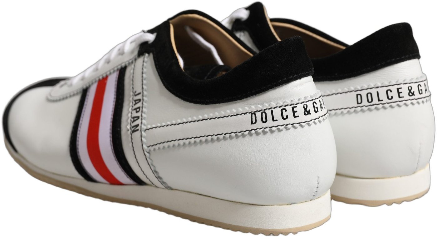 Dolce & Gabbana White Leather Japan Low Top Sneakers Shoes