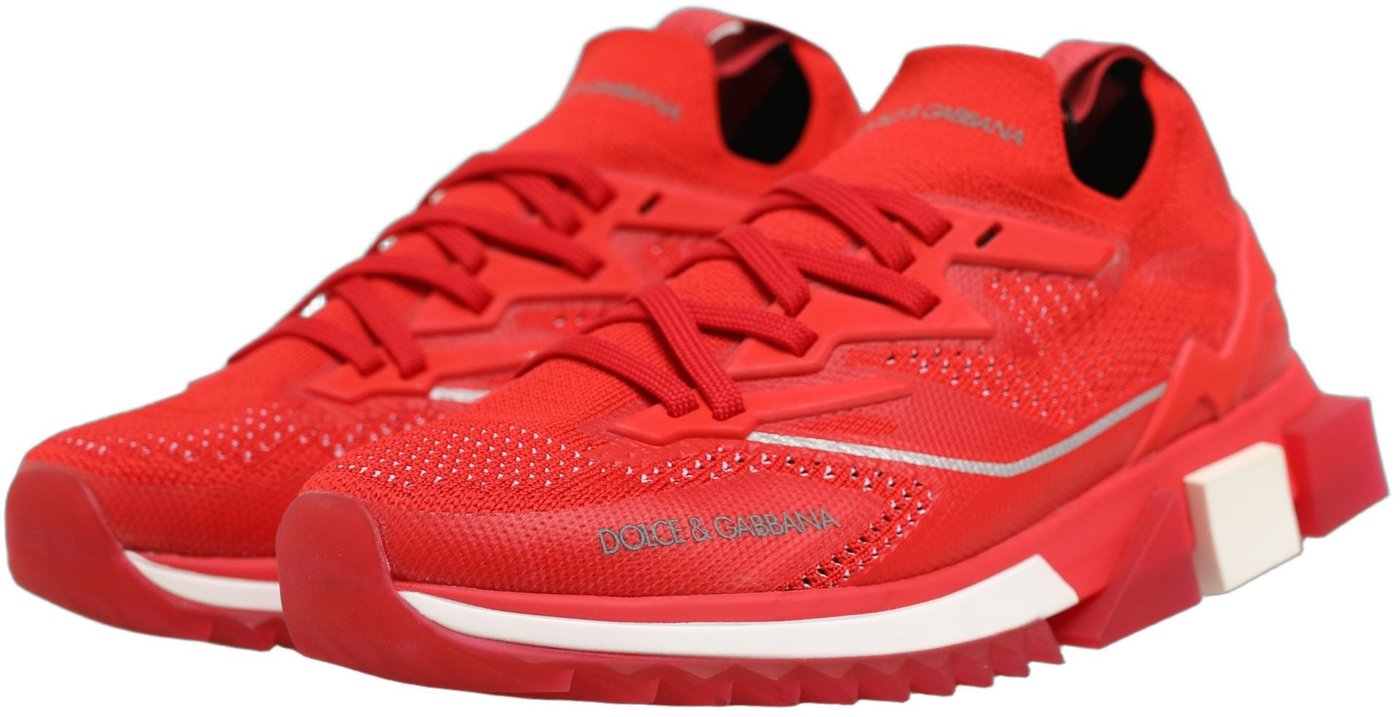 Dolce & Gabbana Red SORRENTO Sport Stretch Men Sneakers Shoes