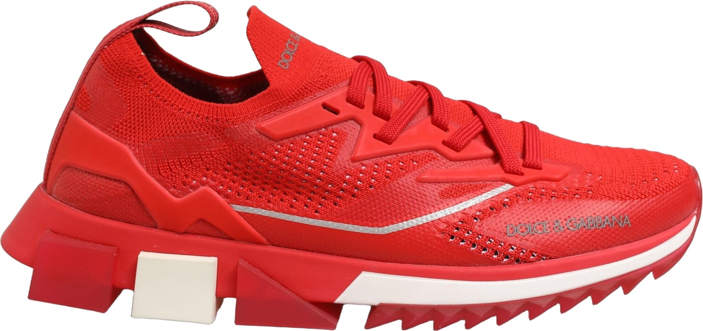 Dolce & Gabbana Red SORRENTO Sport Stretch Men Sneakers Shoes
