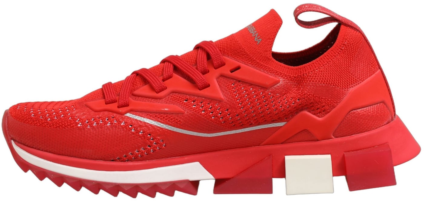 Dolce & Gabbana Red SORRENTO Sport Stretch Men Sneakers Shoes