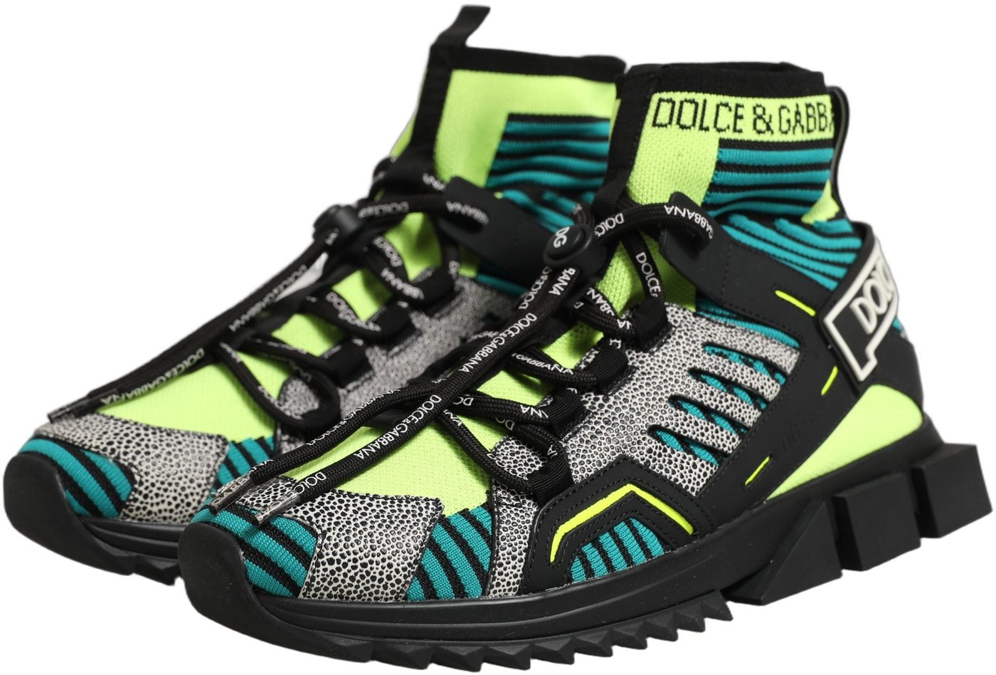 Dolce & Gabbana Multicolor Sorrento Socks Men Sneakers Shoes