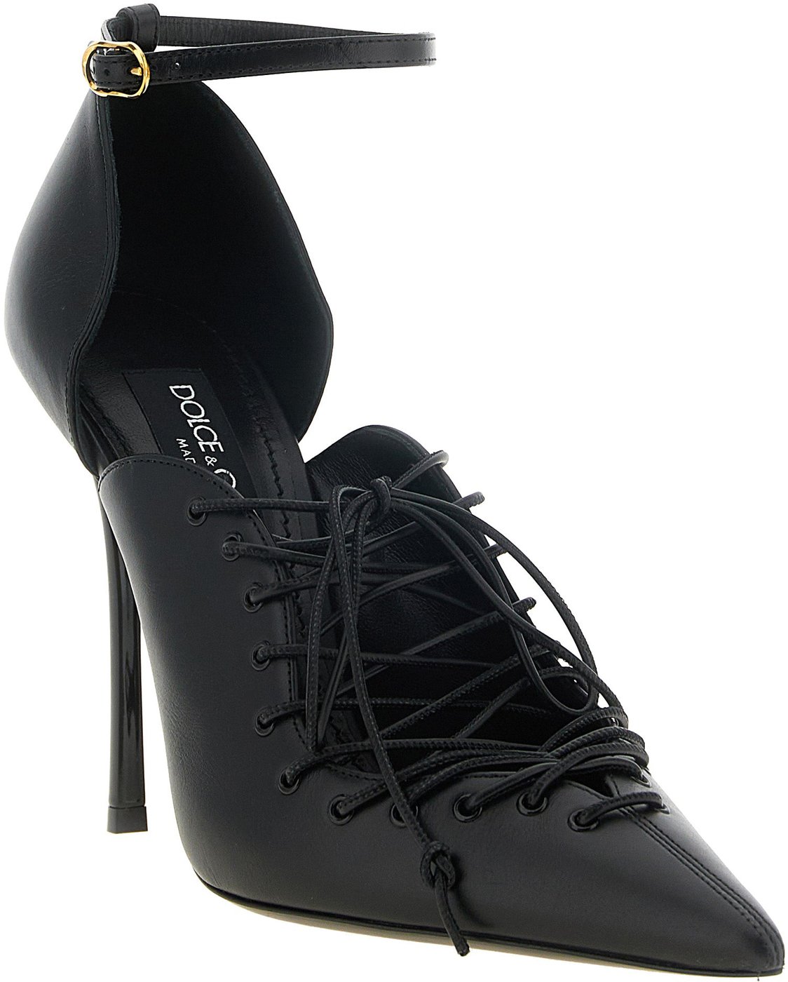 Dolce & Gabbana Black Calfskin High Heel Pumps