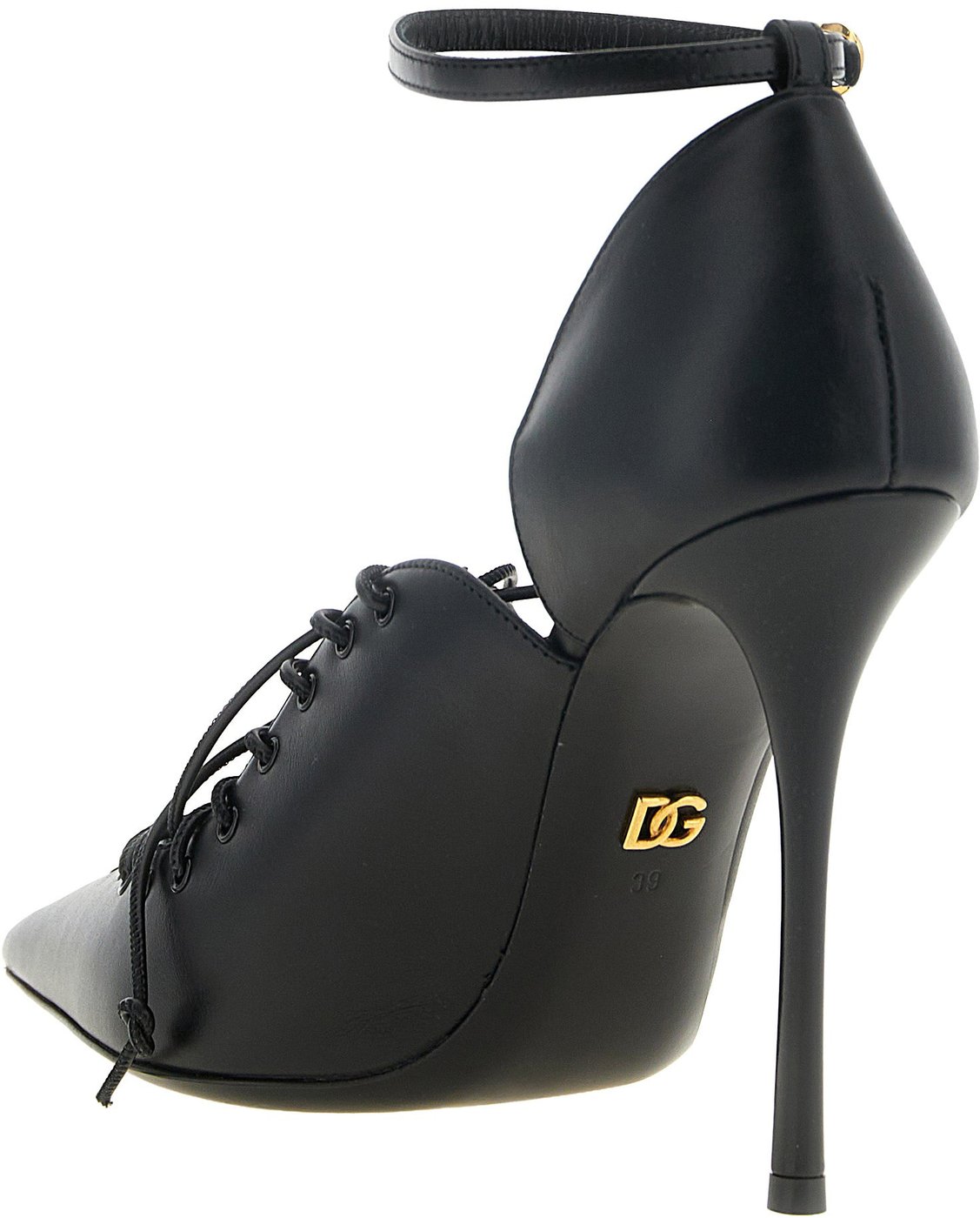 Dolce & Gabbana Black Calfskin High Heel Pumps