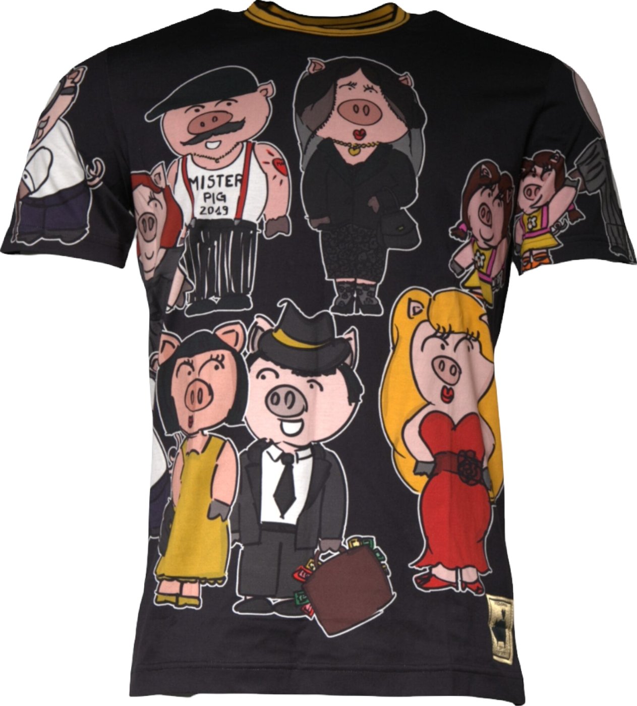 Dolce & Gabbana Black Cotton T-Shirt