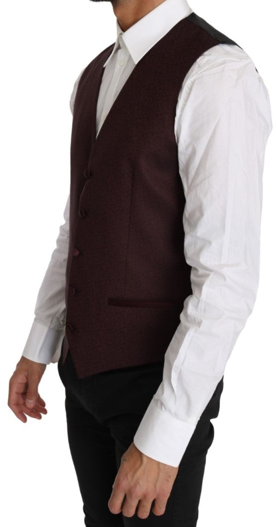 Dolce & Gabbana Purple Wool Waistcoat