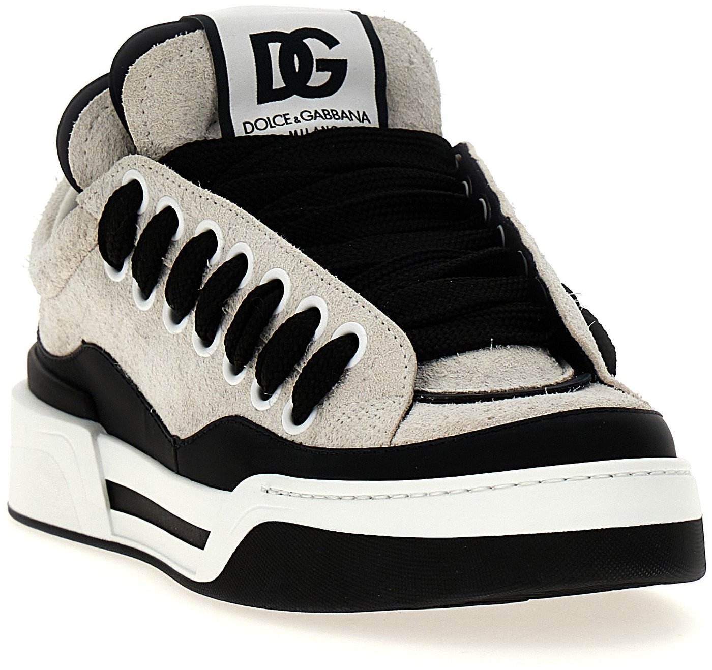 Dolce & Gabbana Bicolor Leather Athletic Sneakers