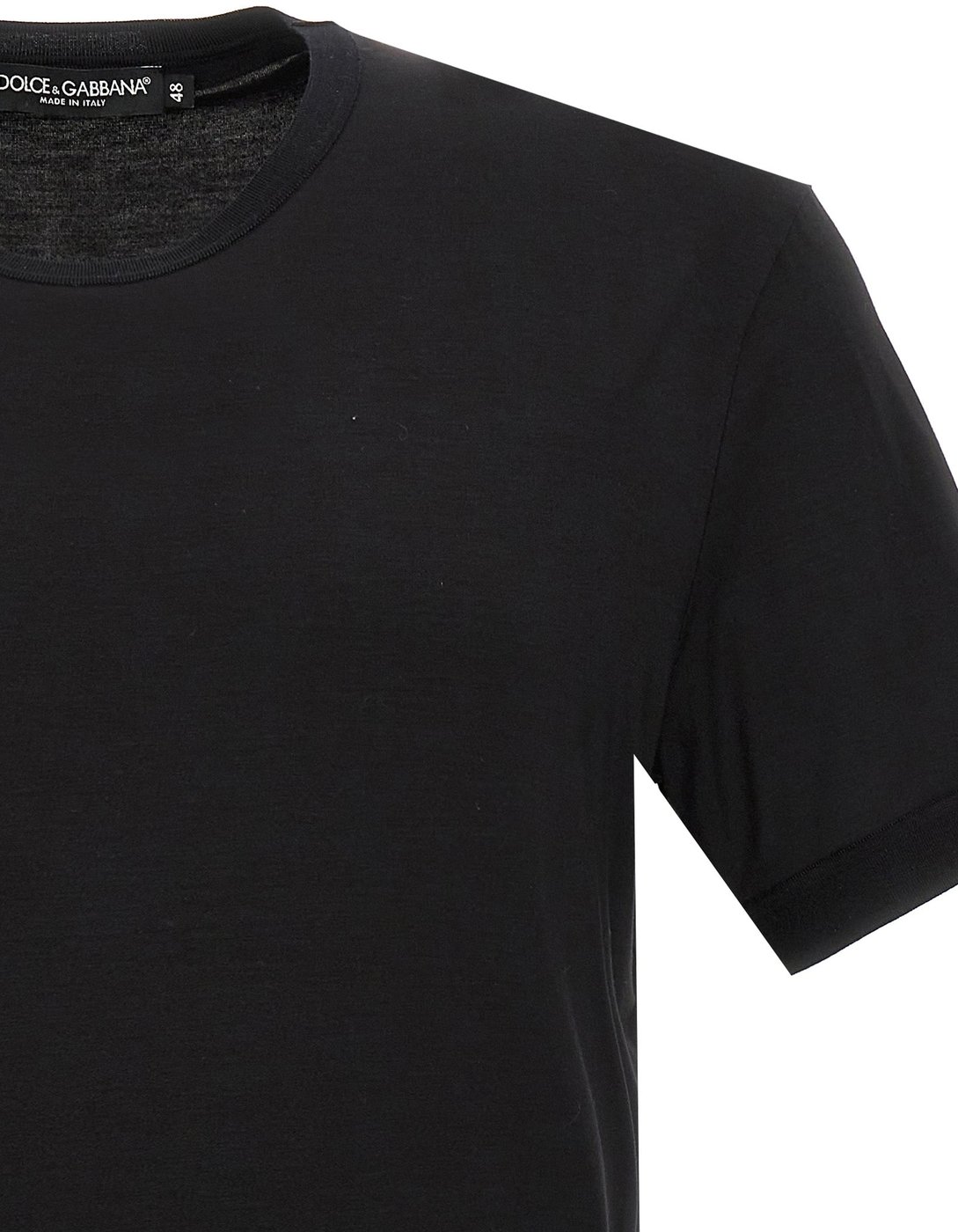 Dolce & Gabbana Black Viscose T-Shirt