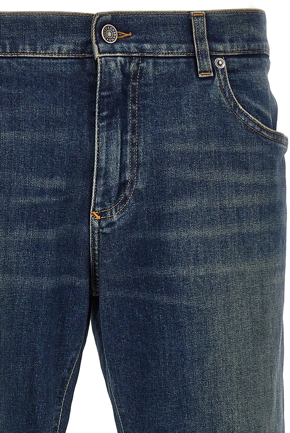Dolce & Gabbana Blue Cotton Straight-Leg Jeans
