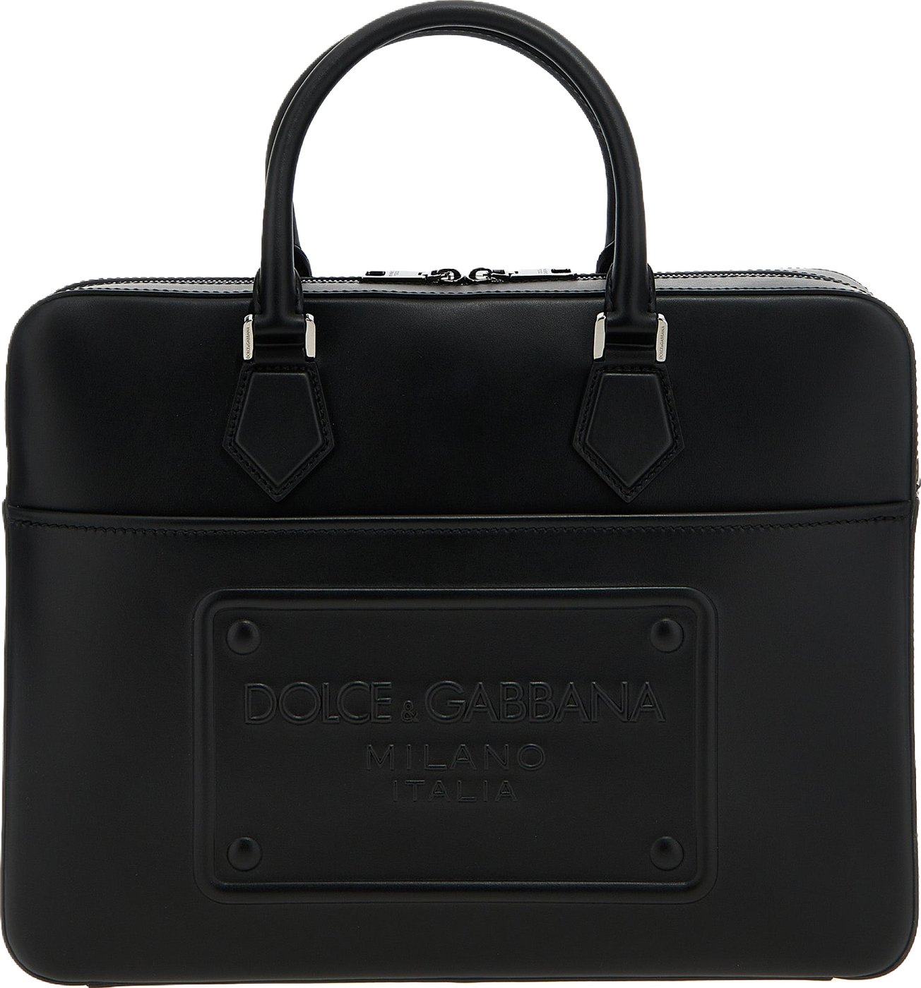 Dolce & Gabbana Black Lamb Leather Tote Bag