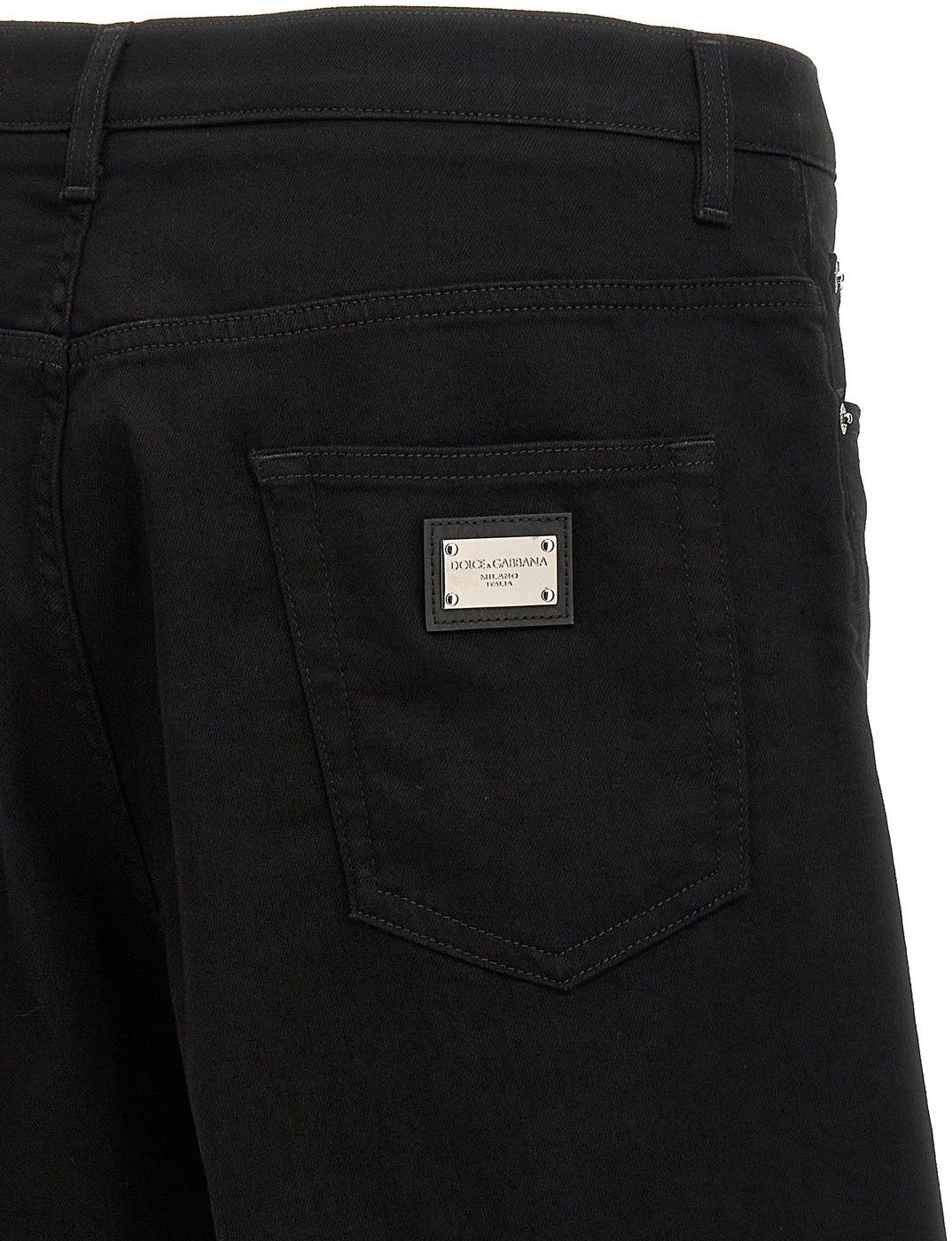 Dolce & Gabbana Black Cotton Bermuda Shorts