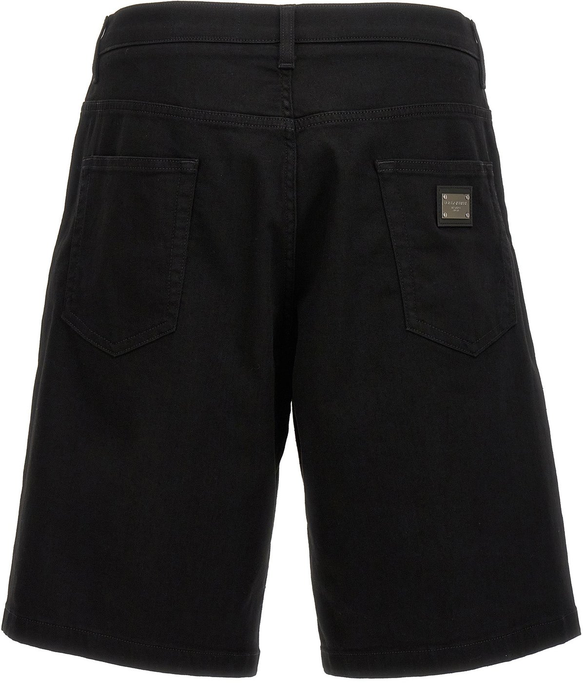 Dolce & Gabbana Black Cotton Bermuda Shorts