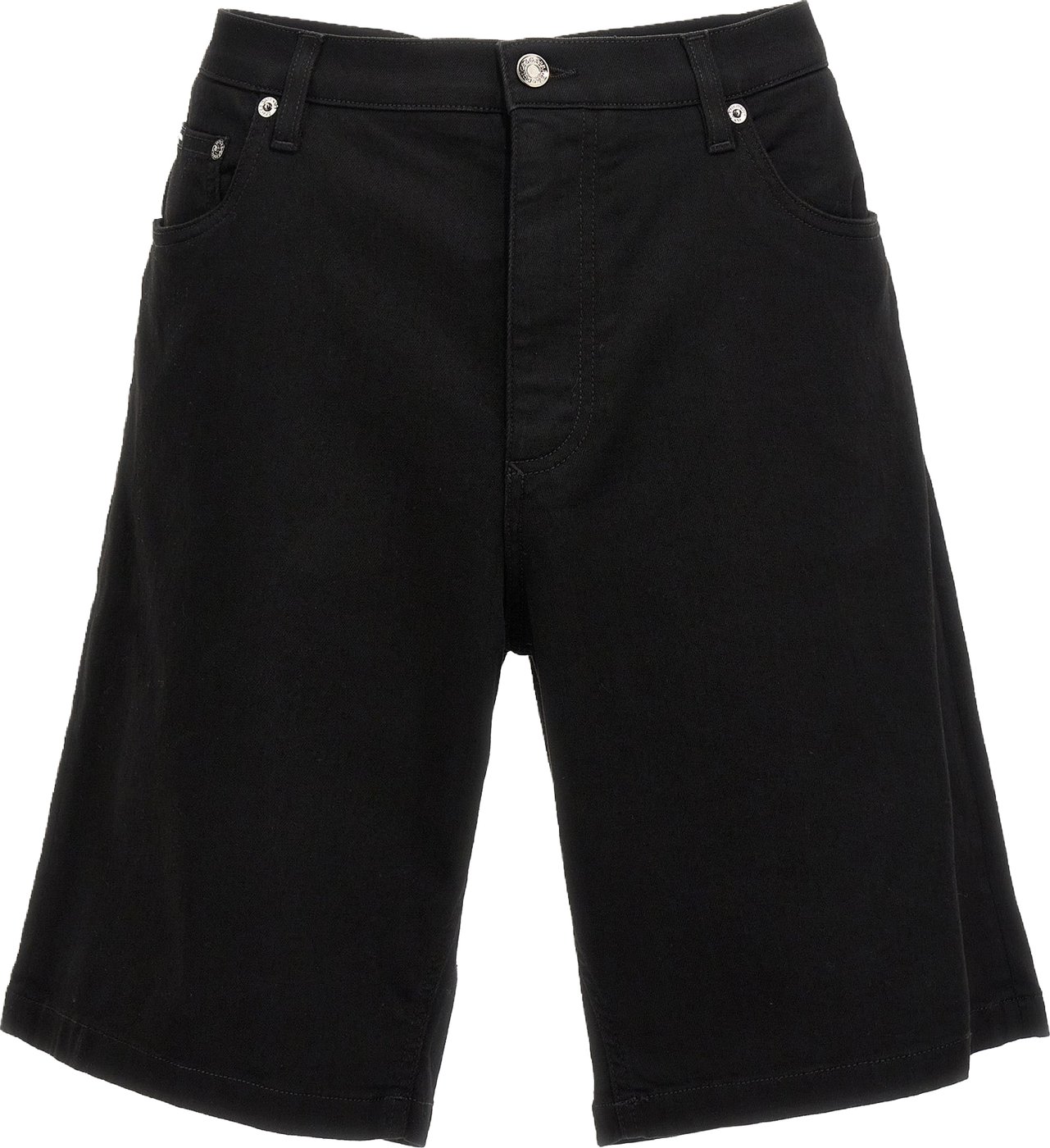Dolce & Gabbana Black Cotton Bermuda Shorts
