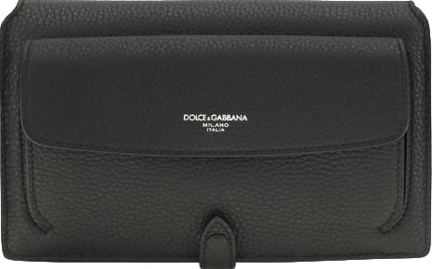 Dolce & Gabbana Black Calf Leather Bos Taurus Shoulder Bag