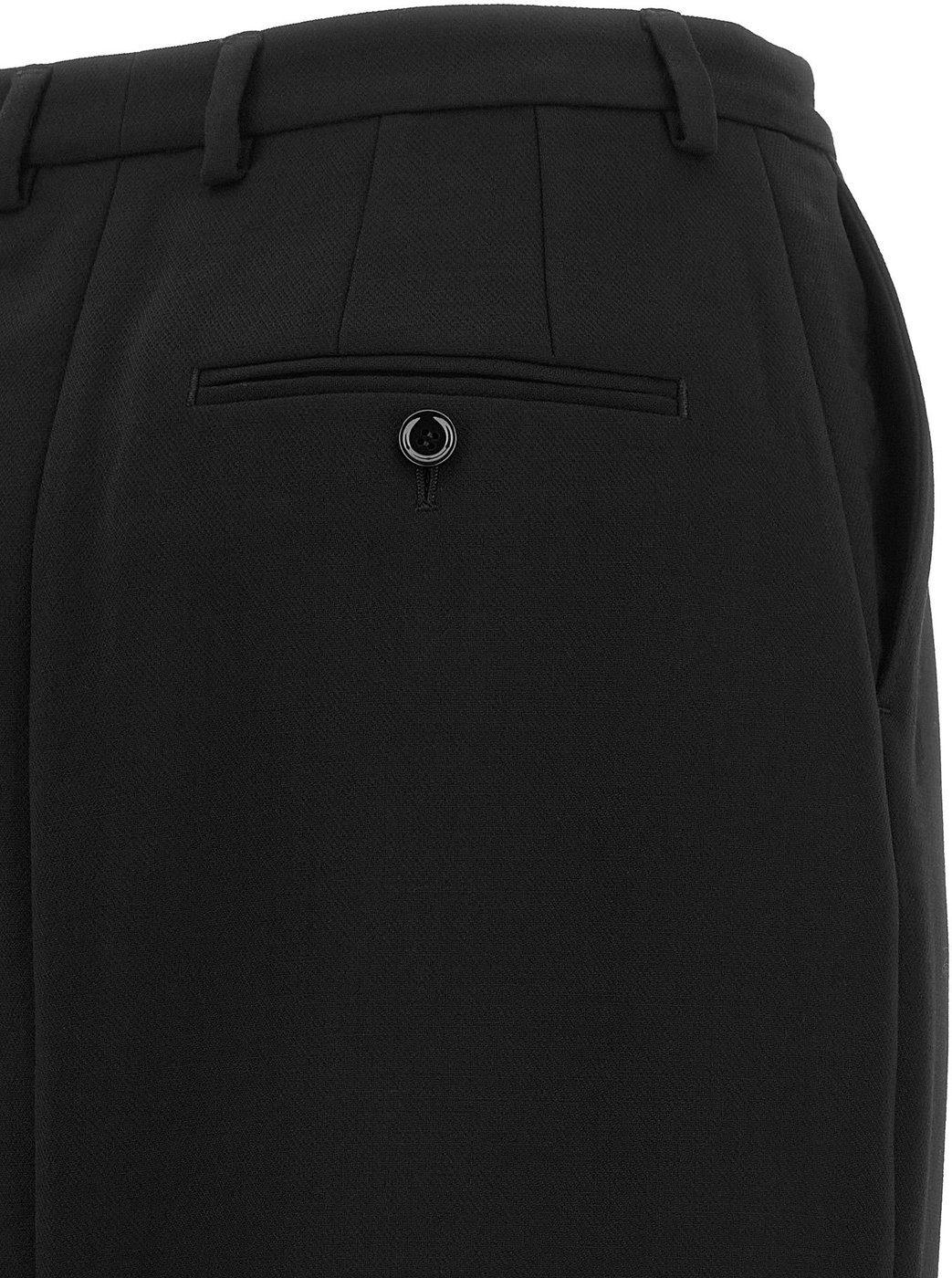 Tailored Front Slit Pleated Waistband Midi Skirt