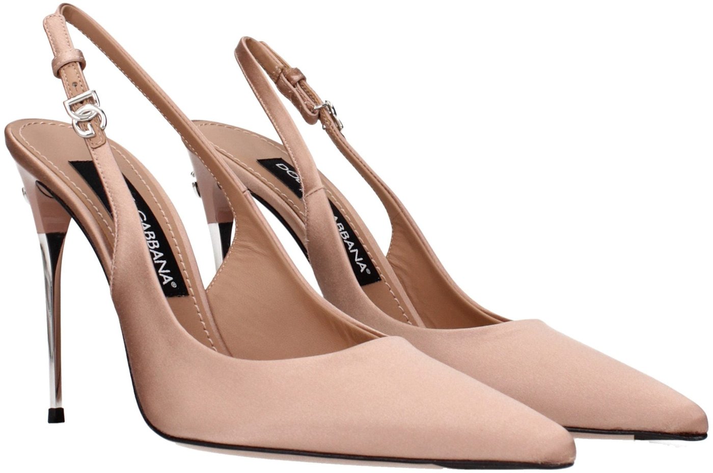 Dolce & Gabbana Beige Satin High Heel Pumps