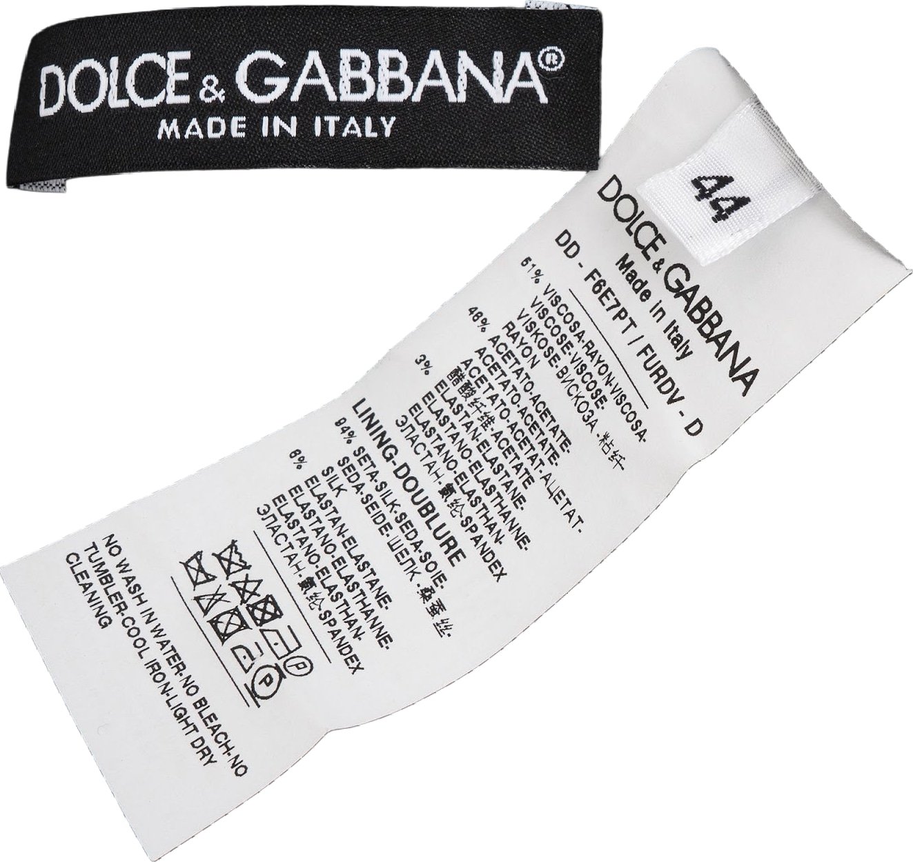 Dolce & Gabbana Black Viscose Dress (IT44)