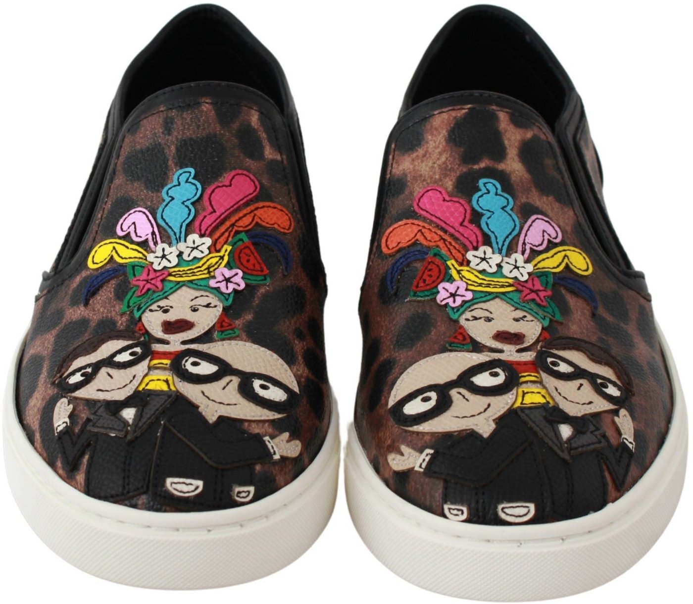 Dolce & Gabbana Leather Leopard #dgfamily Loafers Shoes