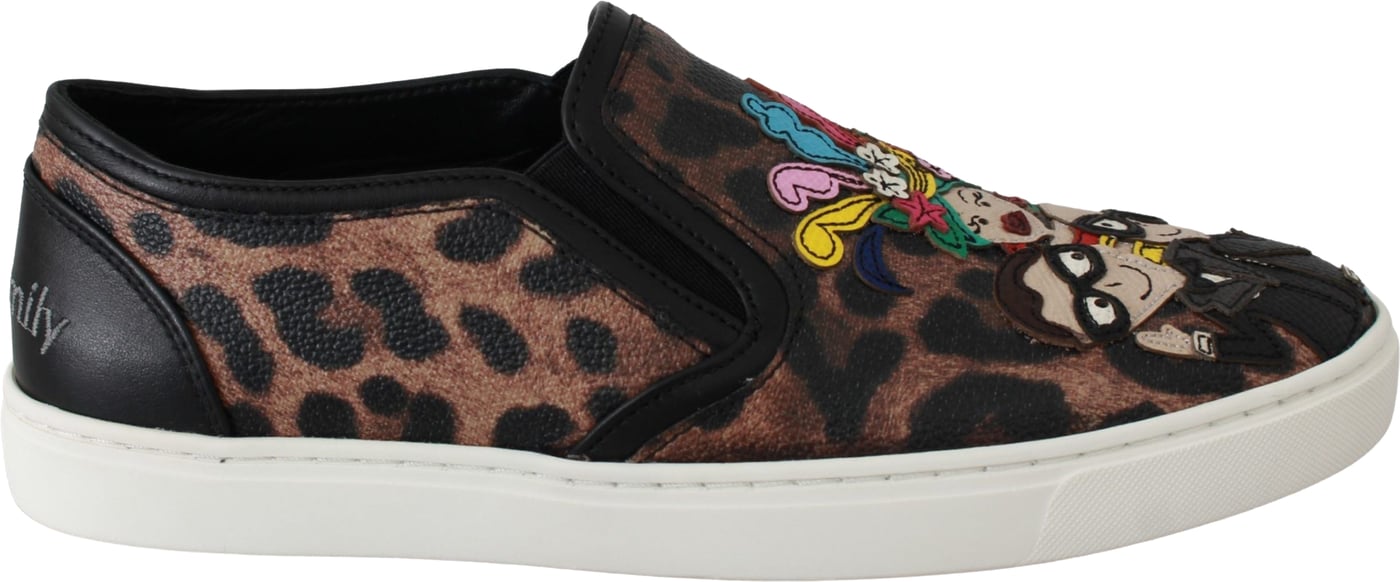 Dolce & Gabbana Leather Leopard #dgfamily Loafers Shoes