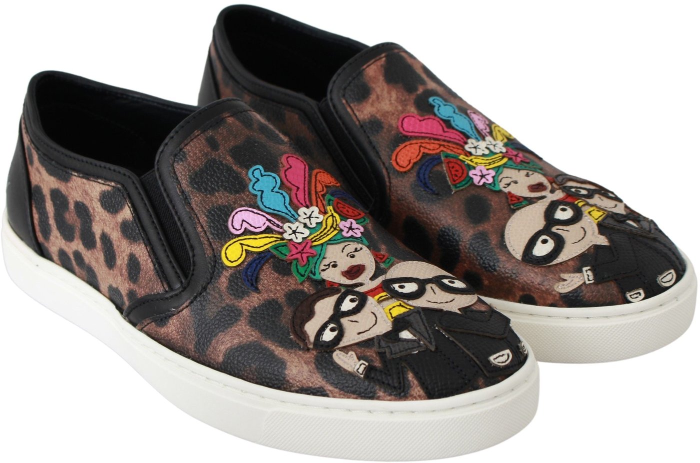 Dolce & Gabbana Leather Leopard #dgfamily Loafers Shoes